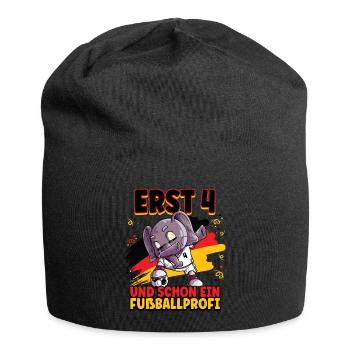 4. Geburtstag Fußballprofi Fußball Kinder - Jersey-Beanie - Schwarz - Vorne
