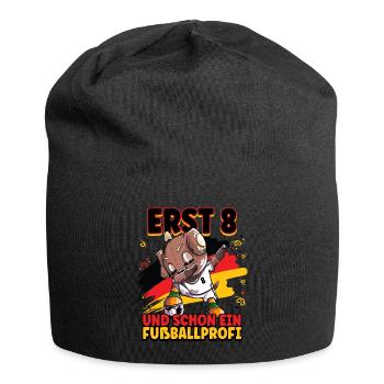 8. Geburtstag Fußballprofi Fußball Kinder - Jersey-Beanie - Schwarz - Vorne