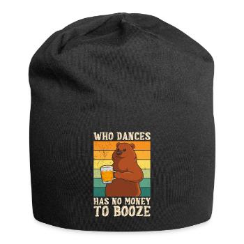Wer tanz hat kein Geld zum Saufen Biertrinker - Jersey-Beanie - Schwarz - Vorne