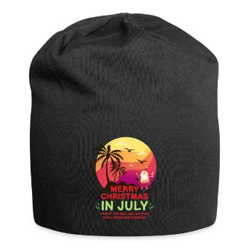 Merry Christmas In July Santa Clause - Jersey Beanie - black - Front