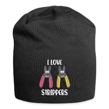 J’aime les strip-teaseuses Electrician Gift - Bonnet en jersey - noir - Devant
