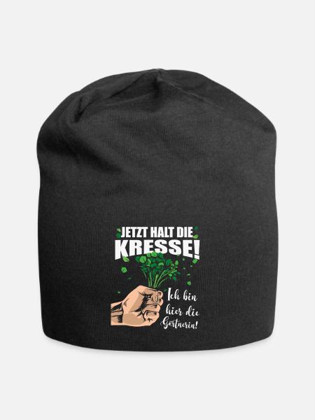 Halt die Kresse für Gärtner und Landschaftsbauer - Jersey-Beanie - Schwarz