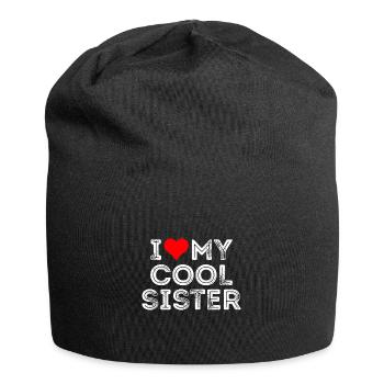 J’aime ma sœur cool - Bonnet en jersey - noir - Devant