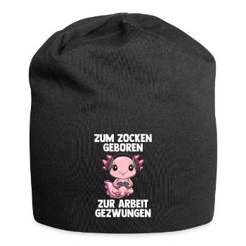 Gamer Axolotl - Computer Spiele Online Spiele - Jersey-Beanie - Schwarz - Vorne