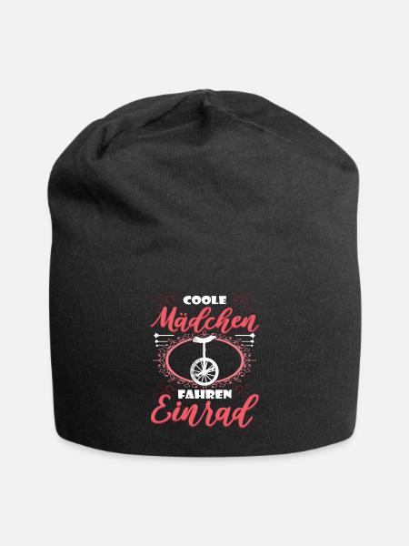 Einradfahrer Coole Mädchen fahren Einrad - Jersey-Beanie - Schwarz