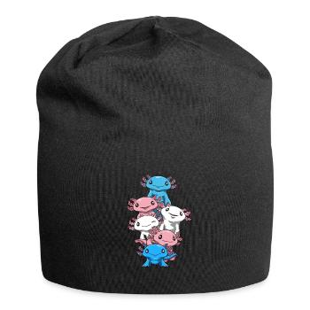 Axolotl Haufen Transgender - Lustige Transgender - Jersey-Beanie - Schwarz - Vorne