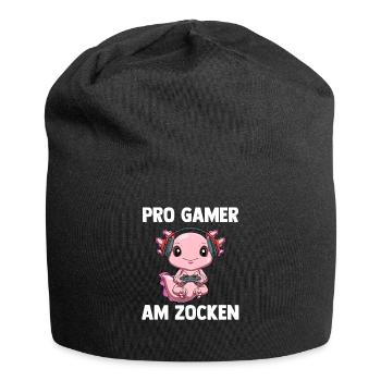 Pro Gamer Am Zocken - Computer Videospiele Gaming - Jersey-Beanie - Schwarz - Vorne