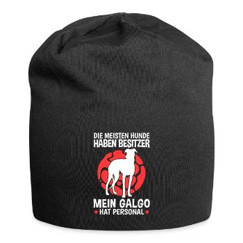 Mein Galgo Espanol hat Personal Spanien Windhund - Jersey-Beanie - Schwarz - Vorne
