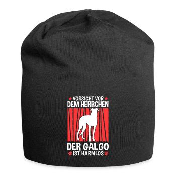 Vorsicht vor dem Galgo Espanol Herrchen - Jersey-Beanie - Schwarz - Vorne