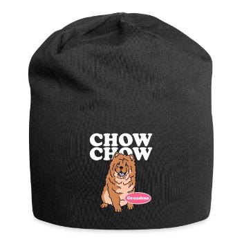 Chow Chow Grandma | Hunde Hundebesitzer Geschenk - Jersey-Beanie - Schwarz - Vorne