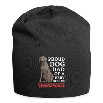 Weimaraner Papa | Cadeau de propriétaire de chien de chien - Bonnet en jersey - noir - Devant