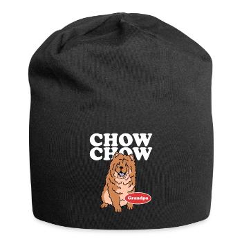 Chow Chow Grandpa Hundebesitzer Hunde Geschenk - Jersey-Beanie - Schwarz - Vorne