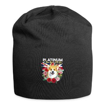 Platinum Jubilee 1952-2022 - corgi owner - Jersey Beanie - black - Front