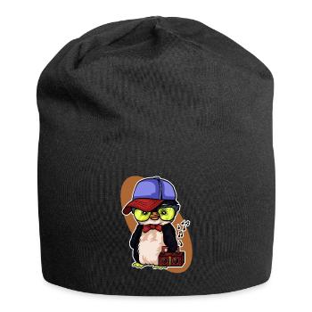 Pinguin Tshirt Kinder Musik Cool Musikbox Musik - Jersey-Beanie - Schwarz - Vorne