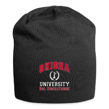 Shisha Geschenk für Wasserpfeife Shishabar Pfeife - Jersey-Beanie - Schwarz - Vorne