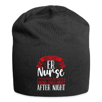 ER Nurse saving Night Shift Emergency Medical - Jersey Beanie - black - Front