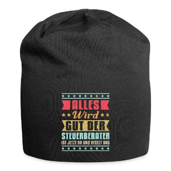 Alles Wird Gut Der Steuerberater Ist Jetzt Da und - Jersey-Beanie - Schwarz - Vorne