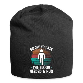 Funny Leg Amputee a hug Amputated Leg Survivor - Jersey Beanie - black - Front