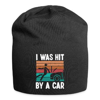Amputated Leg Survivor hit by a Car Leg Amputee - Jersey Beanie - black - Front