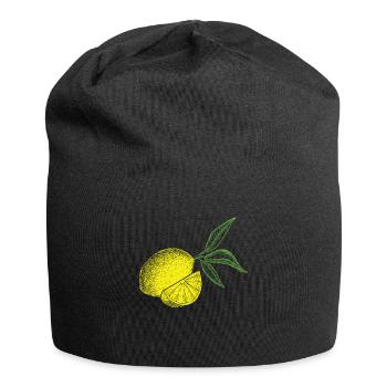 Lemon Fruit Retro Lemonade - Jersey Beanie - black - Front