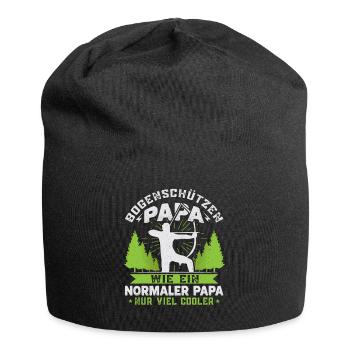 Bogenschützen Papa Vater Bogenschiessen - Jersey-Beanie - Schwarz - Vorne