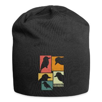 Kookaburra Birder Birdwatcher Ornithology Birds - Jersey Beanie - black - Front