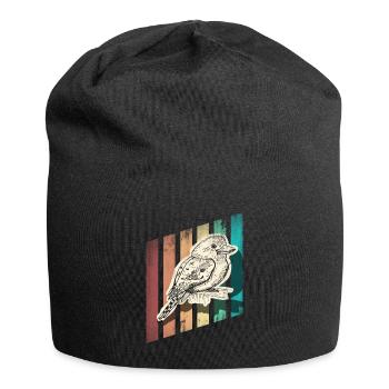 Birdwatcher Ornithology Birder Kookaburra - Jersey Beanie - black - Front