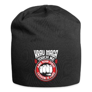 Martial Arts Self Defense Krav Maga Quote - Jersey-Beanie - Schwarz - Vorne