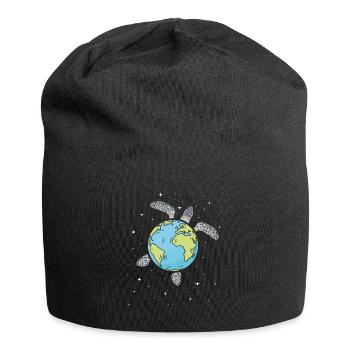 Turtle Earth Sea Turtle Earth Day - Jersey Beanie - black - Front