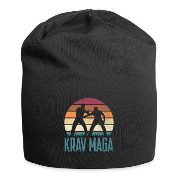 Martial Arts Self Defense Krav Maga Silhouette - Jersey-Beanie - Schwarz - Vorne