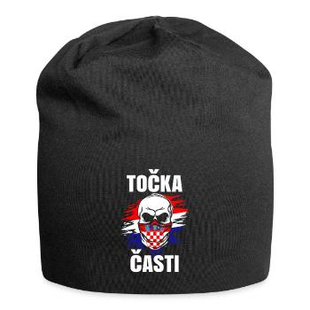 Kroatien Geschenk Herkunft Zagreb Hrvatska Heimat - Jersey-Beanie - Schwarz - Vorne