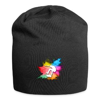 Skateboard Tshirt Skater Sk8 Sk8er Halfpipe Flip - Jersey Beanie - black - Front