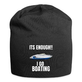 Boat Regatta . Powerboat motor yacht . Yacht Sailing - Jersey Beanie - black - Front