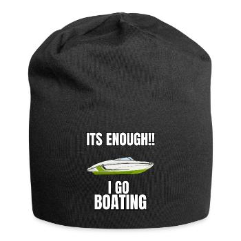 Boat Regatta . Powerboat motor yacht . Yacht Sailing - Jersey Beanie - black - Front