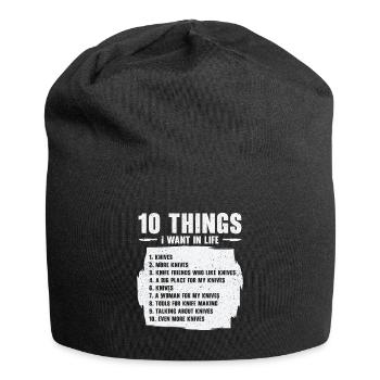 Knifemaking Knife Making Bladesmith Smithing Knife - Jersey Beanie - black - Front