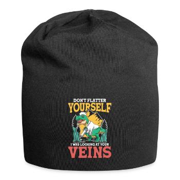 Don't Flatter Yourself I Was Looking At Your Veins - Jersey-Beanie - Schwarz - Vorne
