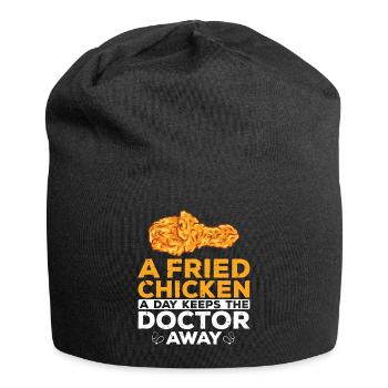 Brathähnchen Lifestyle Foodaholic Fast Food Gesche - Jersey-Beanie - Schwarz - Vorne
