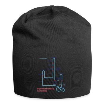 Begleit Hunde Laufschema - Jersey-Beanie - Schwarz - Vorne