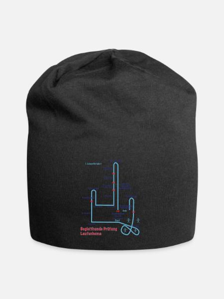 Begleit Hunde Laufschema - Jersey-Beanie - Schwarz