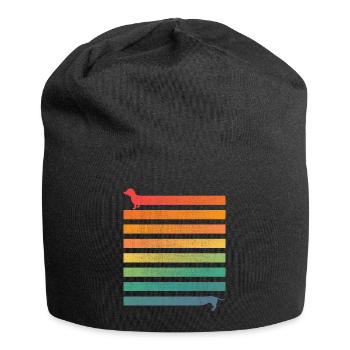 Tenue d’ami de chien, teckel de chien meilleur ami - Bonnet en jersey - noir - Devant