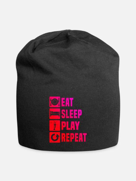 Jazz Trompeter Trompete Trompeter Damen Trumpet - Jersey-Beanie - Schwarz