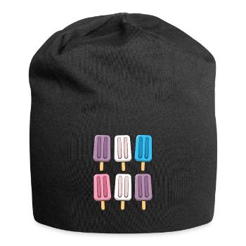Intersex Flag Popsicles 4th of July Subtle Pride - Jersey Beanie - black - Front