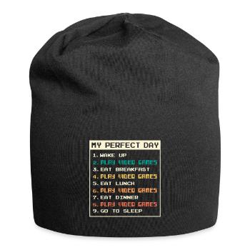 Vintage My Perfect Day Video Video Games - Jersey-Beanie - Schwarz - Vorne