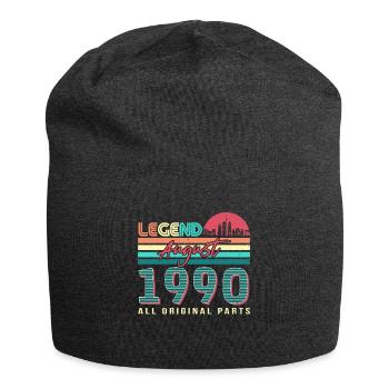 Né en août 1990 - Bonnet en jersey - charbon - Devant