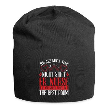 Night Shift Emergency Medical Nurse ER Nurse Tech - Jersey Beanie - black - Front