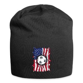 Football Zerrissene USA Flagge Footballspieler - Jersey-Beanie - Schwarz - Vorne