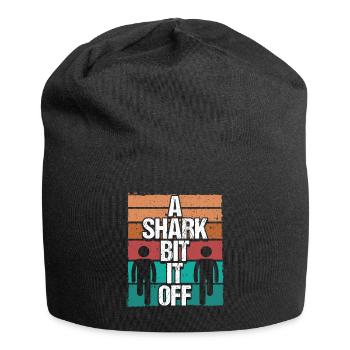 Jambe Amputée Requin mordu Drôle Jambe Amputée - Bonnet en jersey - noir - Devant