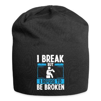 Funny Leg Amputee be broken Amputated Leg Survivor - Jersey Beanie - black - Front
