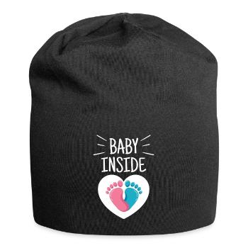 Baby Inside Pregnant Baby Inside Announcement - Jersey Beanie - black - Front