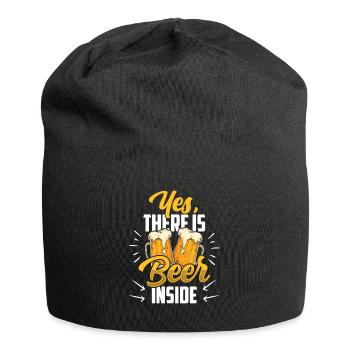 Oui, il y a de la bière dedans Beer Inside Drink drinker - Bonnet en jersey - noir - Devant
